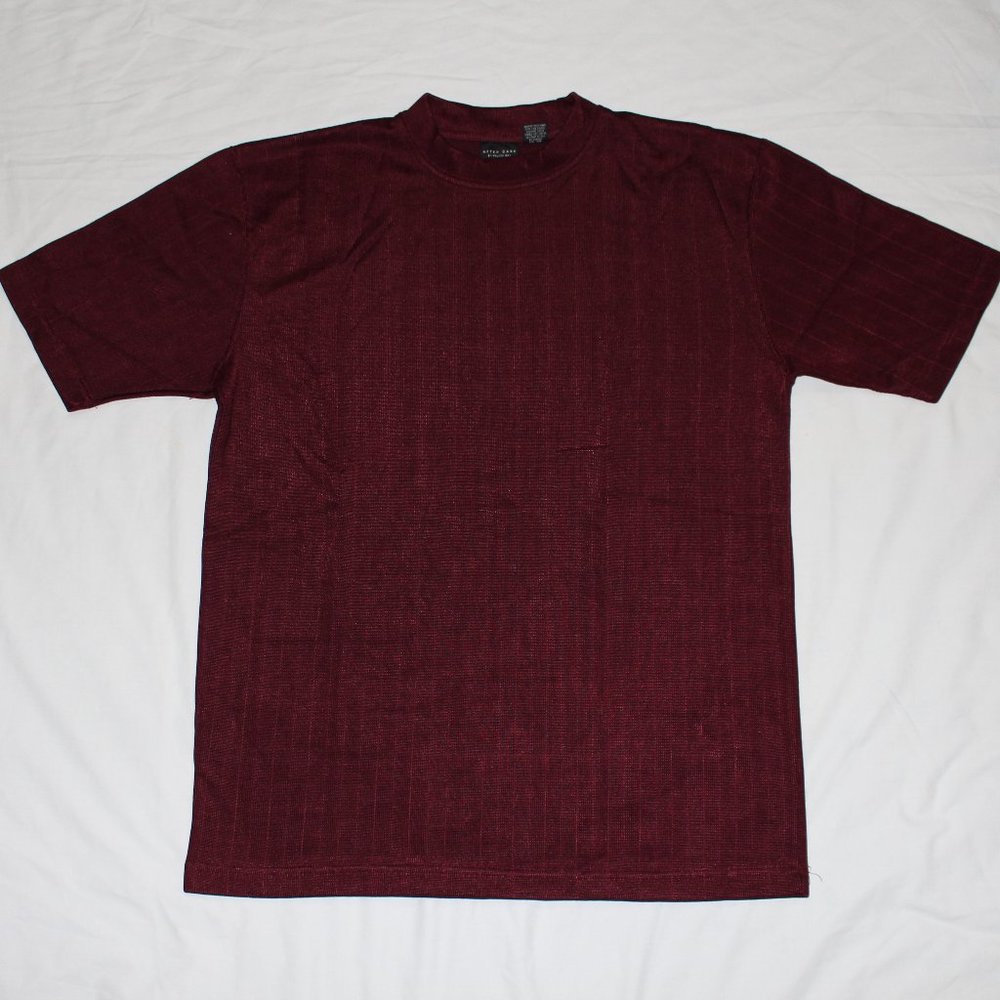 After Dark by Falcon Bay Sweater Size L Burgundy Crew Neck Short Sleeves Light